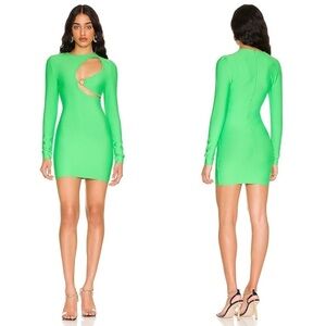 Revolve Superdown Sasha Bandage Mini Dress In Bright Green